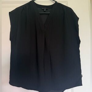 Banana Republic Black Sleeveless Boxy Blouse